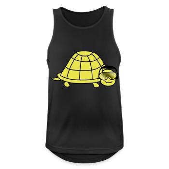 Süße Schildkröte Niedliches DJ Party Musik Tier - Männer Tank Top atmungsaktiv - Schwarz - Vorne - Nick (188cm)