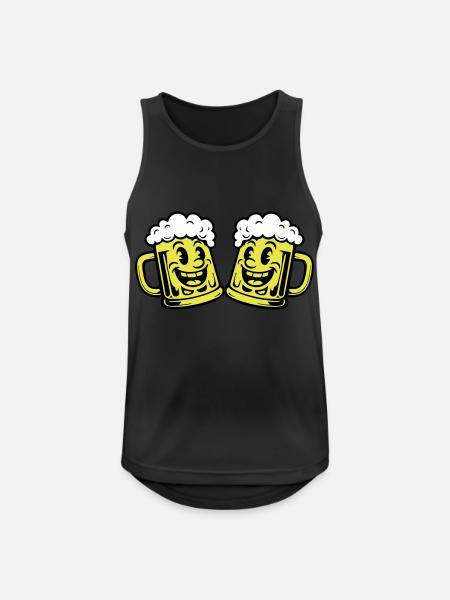 Beer Funny Beer Mug Comic - Men's Breathable Tank Top - black