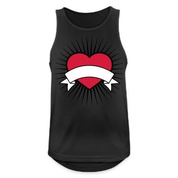 bannière texte champ écrire nom coeur logo amour ta - Débardeur respirant Homme - noir - Devant - Nick (188cm)