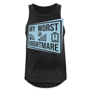 Logos mon pire cauchemar - Débardeur respirant Homme - noir - Devant - Nick (188cm)