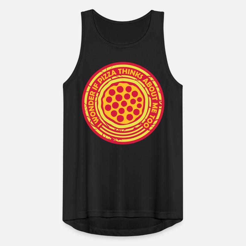 pizza thinks about me Men's Breathable Tank Top