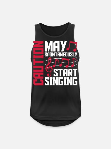 may spontaneously start singing - Men's Breathable Tank Top - black