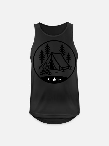 Tent Campfire Camping - Men's Breathable Tank Top - black