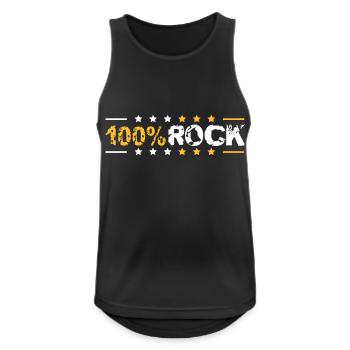 100% Percent Rock Heavy Metal Music Text Logo Fun - Men's Breathable Tank Top - black - Front - Nick (188cm)