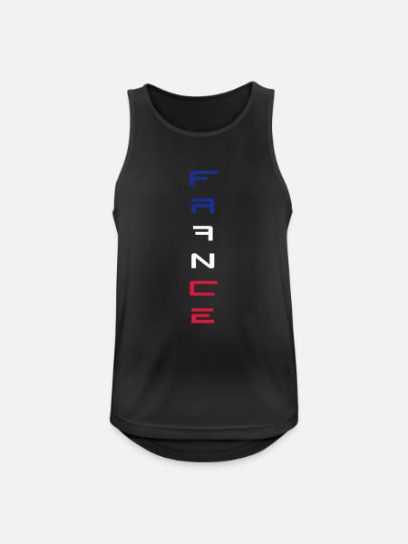 France Logo - Men's Breathable Tank Top - black