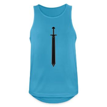Schwert - Männer Tank Top atmungsaktiv - Saphirblau - Vorne - Nick (188cm)