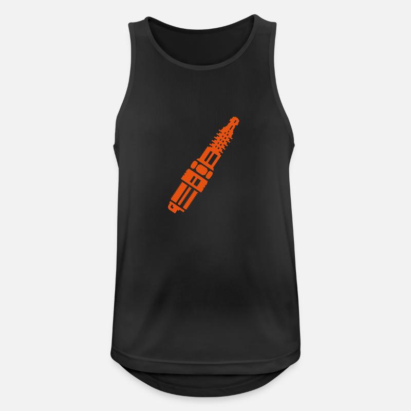 Zündkerze / spark plug (1c) - Männer Tank Top atmungsaktiv - Schwarz