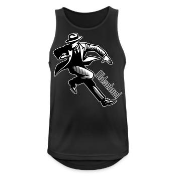 Messieurs des années 1930 - Design à l’ancienne - Débardeur respirant Homme - noir - Devant - Nick (188cm)