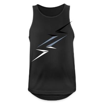 striche stromschlag gefahr schild blitz symbol kab - Männer Tank Top atmungsaktiv - Schwarz - Vorne - Nick (188cm)