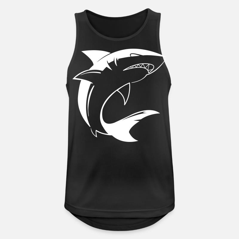 Hai Shark - Men's Breathable Tank Top - black