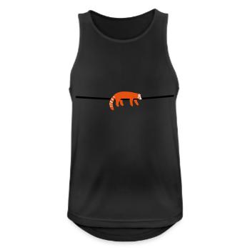 Vektor roter Panda entspannt - Männer Tank Top atmungsaktiv - Schwarz - Vorne - Nick (188cm)