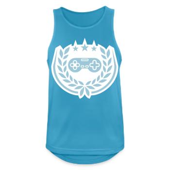 Controller Retro Sterne Lorbeerkranz - Männer Tank Top atmungsaktiv - Saphirblau - Vorne - Nick (188cm)