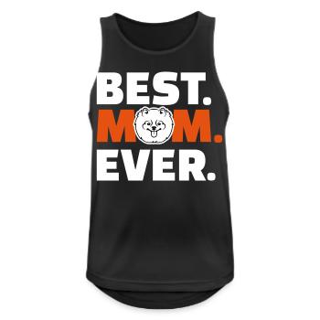 Spitz - Männer Tank Top atmungsaktiv - Schwarz - Vorne - Nick (188cm)