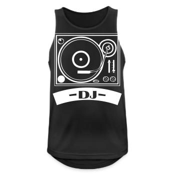 turntable dj - Männer Tank Top atmungsaktiv - Schwarz - Vorne - Nick (188cm)