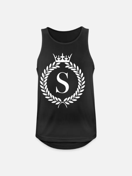 S_wappen - Männer Tank Top atmungsaktiv - Schwarz