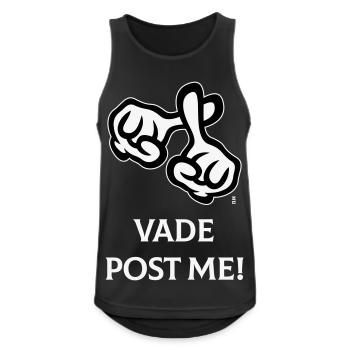 Vade Post Me! (Kreuz / Bibel / Religion / NEG 2C) - Männer Tank Top atmungsaktiv - Schwarz - Vorne - Nick (188cm)