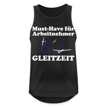 Gleitzeit Segelflieger lustig Geschenkidee - Männer Tank Top atmungsaktiv - Schwarz - Vorne - Nick (188cm)