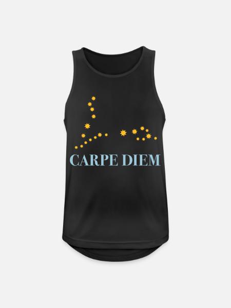 Carpe Diem utilise l’horoscope de la constellation du jour poissons - Débardeur respirant Homme - noir