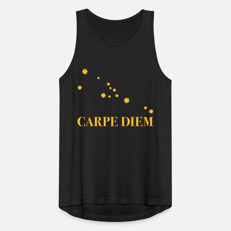 Carpe Diem nutze den Tag Sternbild Stier Horoskop Männer Tank Top atmungsaktiv