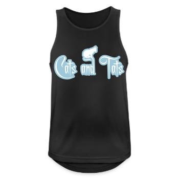 cats and tats Zitat - Männer Tank Top atmungsaktiv - Schwarz - Vorne - Nick (188cm)
