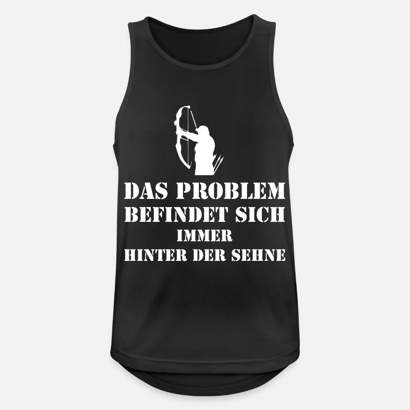 Bogenschießen / Sehne / Geschenk Idee - Männer Tank Top atmungsaktiv - Schwarz