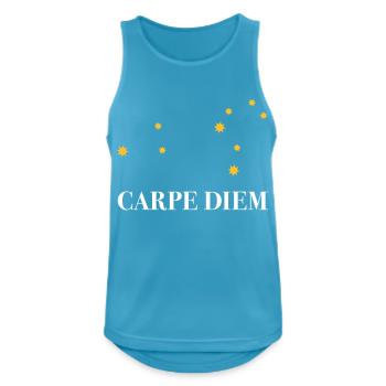 Carpe Diem nutze den Tag Sternbild Löwe Horoskop - Männer Tank Top atmungsaktiv - Saphirblau - Vorne - Nick (188cm)