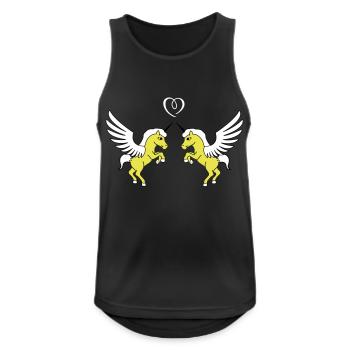 Unicorn Unicorn Love - Men's Breathable Tank Top - black - Front - Nick (188cm)