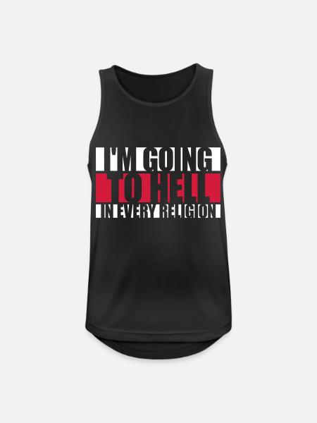 in going to hell - Men's Breathable Tank Top - black