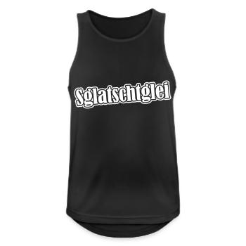 Lustiger Sachsen Spruch SGLATSCHTGLEI! - Männer Tank Top atmungsaktiv - Schwarz - Vorne - Nick (188cm)