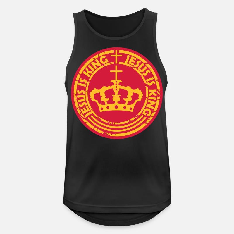 jesus is king quote - Men's Breathable Tank Top - black