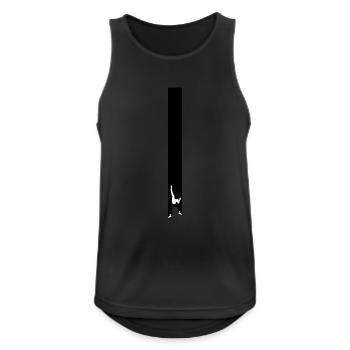 Boulderer - Männer Tank Top atmungsaktiv - Schwarz - Vorne - Nick (188cm)