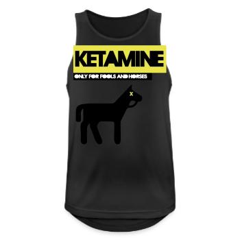 KETAMINE - Débardeur respirant Homme - noir - Devant - Nick (188cm)