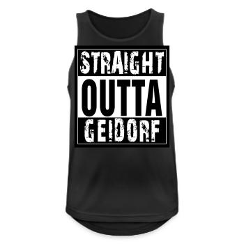 Straight outta Geidorf - Männer Tank Top atmungsaktiv - Schwarz - Vorne - Nick (188cm)