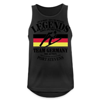 skispringer - skispringen - ski jumping - Männer Tank Top atmungsaktiv - Schwarz - Vorne - Nick (188cm)