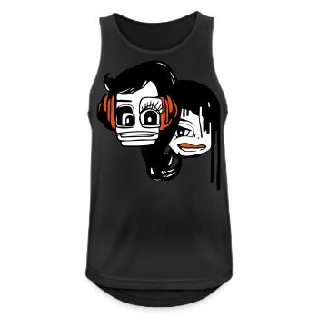 Anita & Kim - Männer Tank Top atmungsaktiv - Schwarz - Vorne - Nick (188cm)