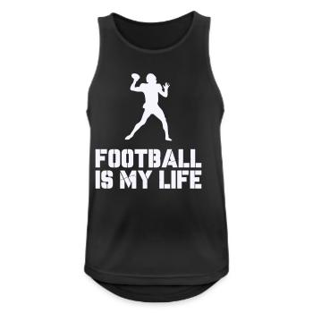 Football Is My Life Silhouette - Men's Breathable Tank Top - black - Front - Nick (188cm)
