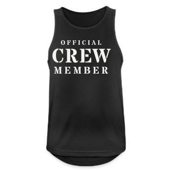 Official Crew Member Stencil Staff Event Security - Men's Breathable Tank Top - black - Front - Nick (188cm)
