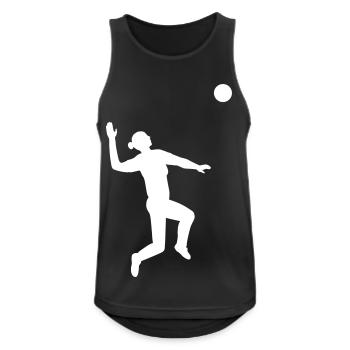 Dynamic serve in volleyball - Men's Breathable Tank Top - black - Front - Nick (188cm)