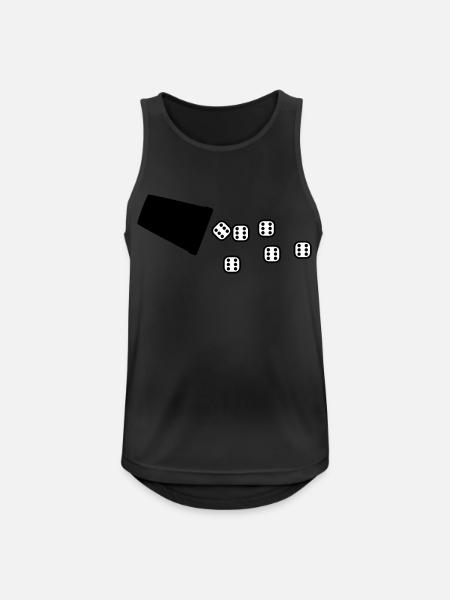 wuerfeln_6er_2c - Männer Tank Top atmungsaktiv - Schwarz