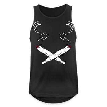 Kiffen joints design - Men's Breathable Tank Top - black - Front - Nick (188cm)