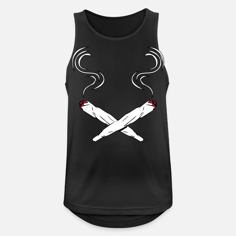 kiffen joints design - Männer Tank Top atmungsaktiv - Schwarz