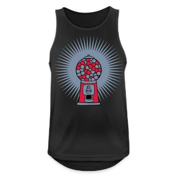Strahlen Kaugummi Spender - Männer Tank Top atmungsaktiv - Schwarz - Vorne - Nick (188cm)
