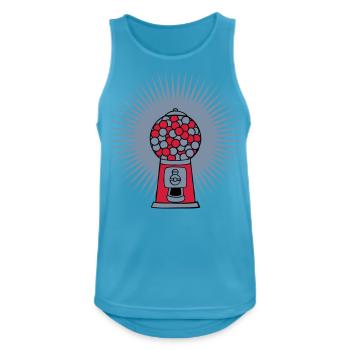 Radiation Chewing Gum Dispenser - Men's Breathable Tank Top - sapphire blue - Front - Nick (188cm)