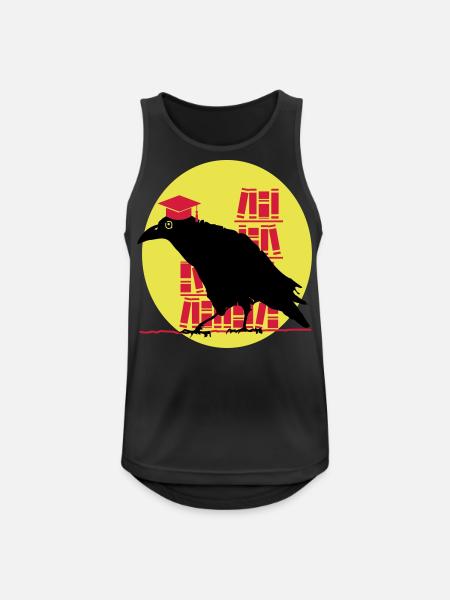 Dr. Crow - Männer Tank Top atmungsaktiv - Schwarz