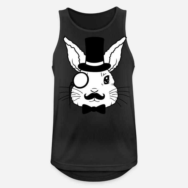 Sir Rabbit Monocle Cylinder - Men's Breathable Tank Top - black