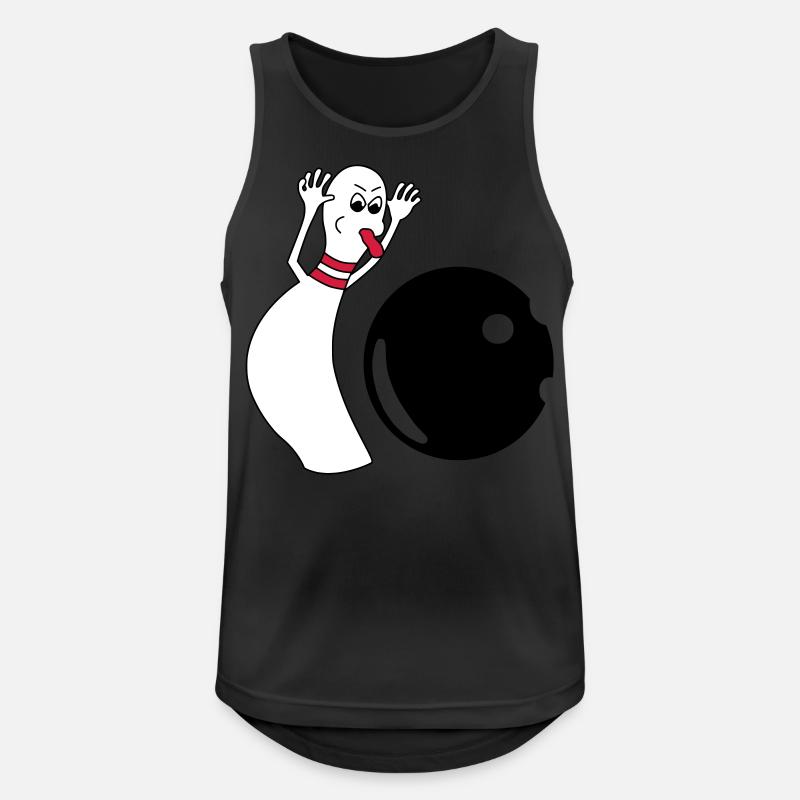 Bowling Pin - Männer Tank Top atmungsaktiv - Schwarz