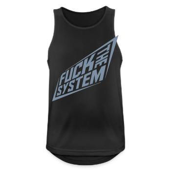 Fuck the system Revolution - Men's Breathable Tank Top - black - Front - Nick (188cm)