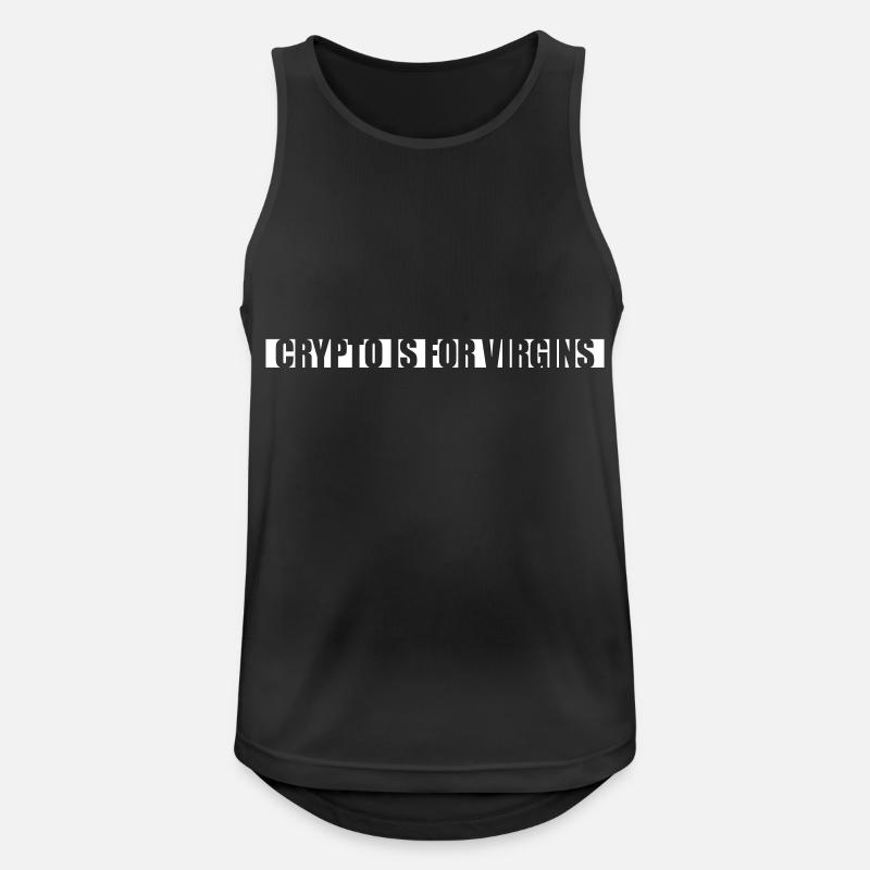crypto is for virgins - Men's Breathable Tank Top - black