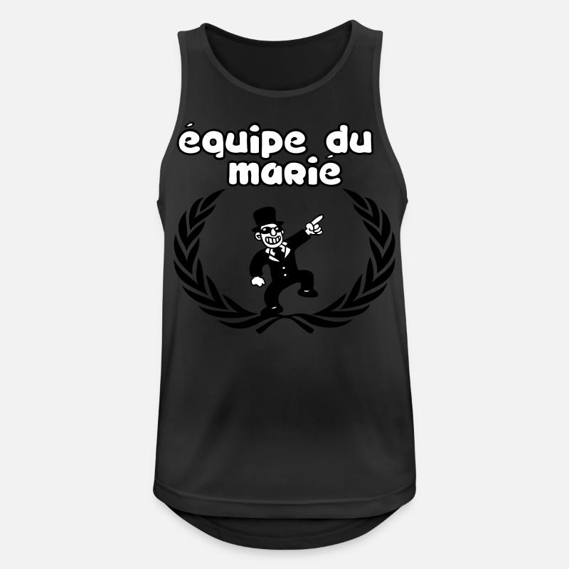 Das Team des Bräutigams - Männer Tank Top atmungsaktiv - Schwarz