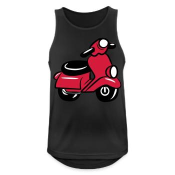 motorroller suess - Männer Tank Top atmungsaktiv - Schwarz - Vorne - Nick (188cm)
